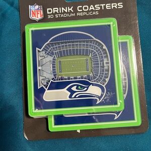 NFL 3D Stadium Replica Coasters - Blue and Green